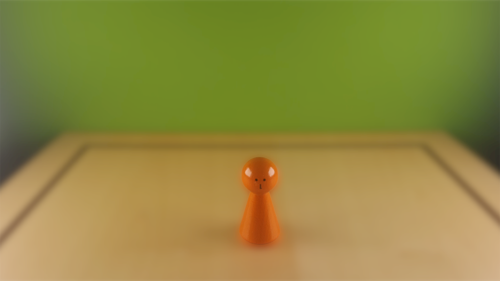 www.systembrett.at · Systembrett-Artikel · Einzel-Figur 6 cm in orange (mit Augen);